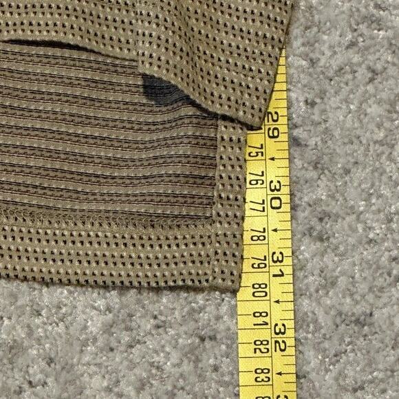 Izod International Tour Men's Tan and Brown Short Sleeve Golf Polo Size Large - Picture 7 of 10